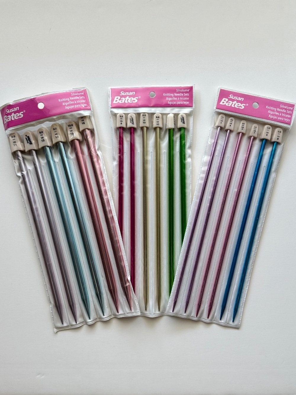 3 Sets of Susan Bates Knitting Needles